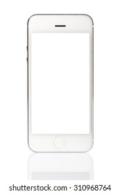 White Smart Phone Isolated On White Background