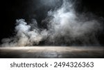 White smoke or fog flowing across the floor creates an ethereal and mysterious atmosphere. This effect is perfect for enhancing the ambiance of theatrical productions, photo shoots, or special events,