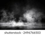 White smoke or fog flowing across the floor creates a mysterious and ethereal atmosphere. This effect is perfect for enhancing the ambiance of theatrical productions, photo shoots, or special events