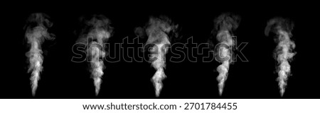 White smoke or mist cloud isolated on black background, realistic fog texture effect for photo editing, design overlay, or Halloween theme. Ideal for vapor, steam, or ghostly atmosphere visuals.