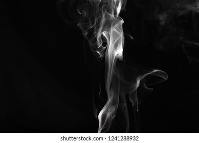 white smoke on black background - Shutterstock ID 1241288932