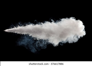 White smoke on black background
