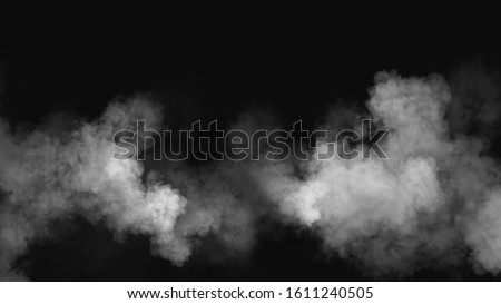 White smoke on the black background.
