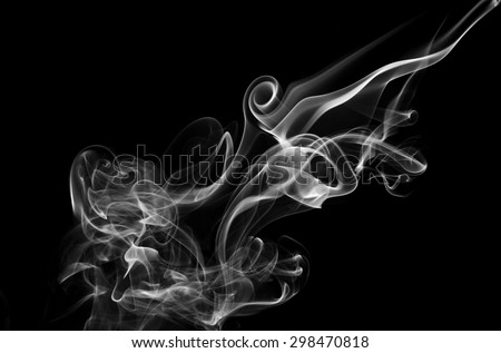 white smoke on black background, beautiful white smoke