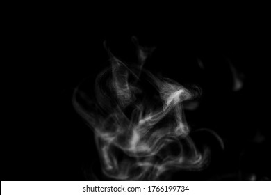 White smoke steam with swirl wave shape on isolated solid black wallpaper backgrounds use as a overlay effect for food vapor and dry ice  - Shutterstock ID 1766199734