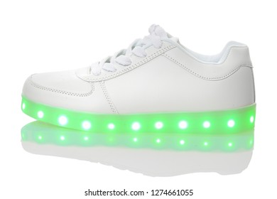 led white shoes