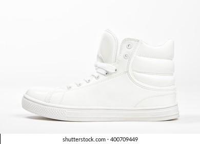 White Sneakers On White Background 