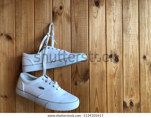 wooden sneakers