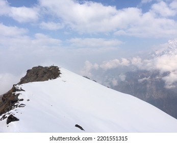 White Snow Mountain Near Annapurna Nepal