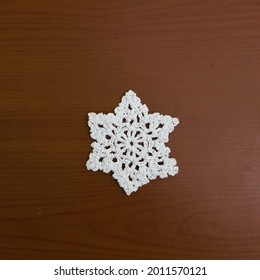 White Snowflake Crochet, Handmade By Mom