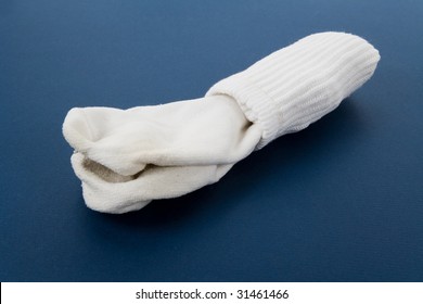 White Socks with blue background