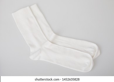 White Socks Isolated On White Background