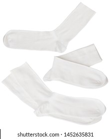 White Socks Isolated On White Background