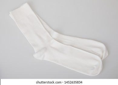 White Socks Isolated On White Background