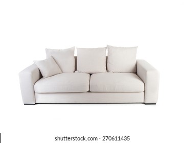 White Sofa Isolated On White