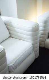 White Sofas In Luxury Hotel Room. No People