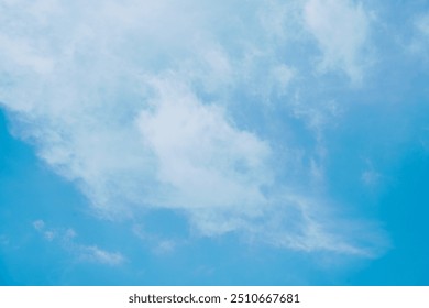 White soft cloud texture on blue sky background