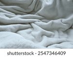 white soft fluffy blanket textile