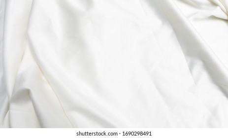 White Soft Satin Background Texure Silk Smooth Space