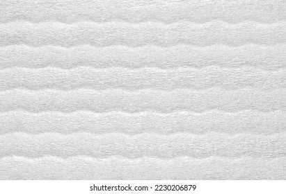 White soft texture, a sheet of waved foam texture as background