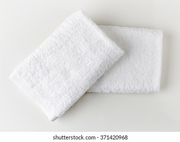 White Spa Towels, Top View