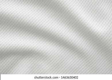 White Sports Clothing Fabric Jersey Football Shirt Texture Top View Close Up