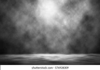 White spotlight smoke night studio background. - Shutterstock ID 576928309
