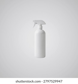 White spray bottle with trigger on white background