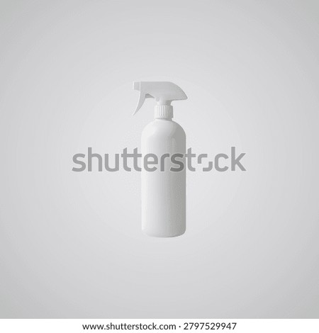 White spray bottle with trigger on white background