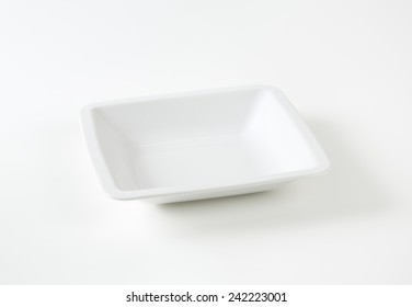 White Square Bowl On White Background