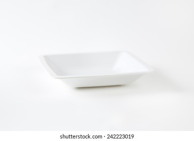 White Square Bowl On White Background