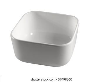 White Square China Bowl