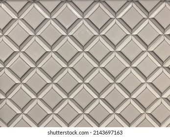 White Square Dimensional Tile Wall