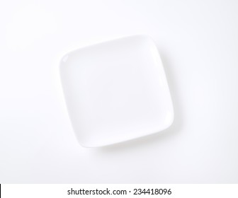 White Square Plate On White Background