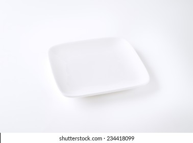 White Square Plate On White Background