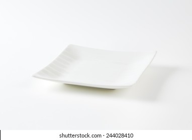 White Square Plate On White Background