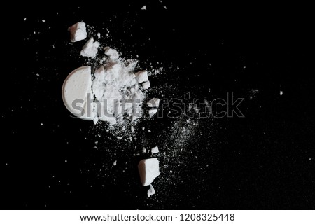 Similar – Image, Stock Photo white pills on black background