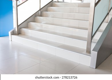 White Stairs In Modern Business Office