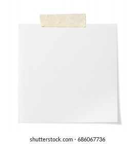 White Sticky Note With Adhesive Tape