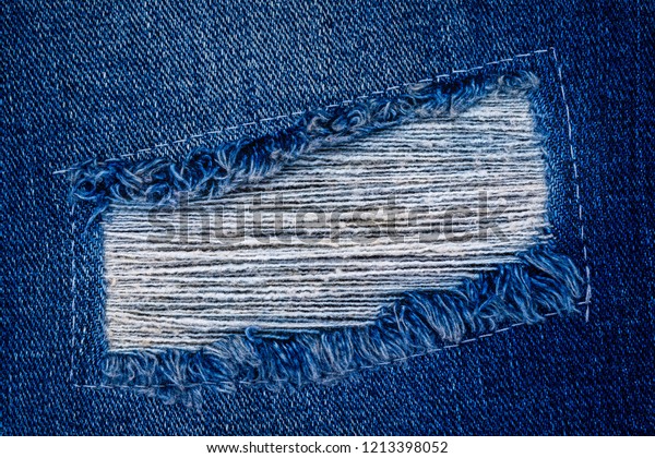 White Stitching On Blue Denim Jeans Stock Photo (Edit Now) 1213398052