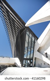 White Stone Building Outside The Lyon Airport