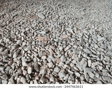 White stone on ground surface