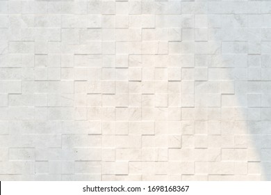 White stone square grid texture background. Clean and luxuty surface top view.