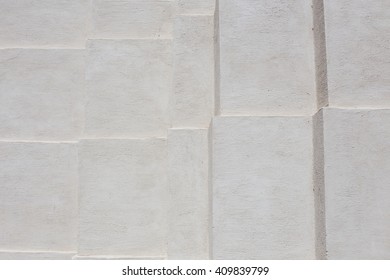 White Stone Wall Of A Church In Castel Gandolfo, Italy