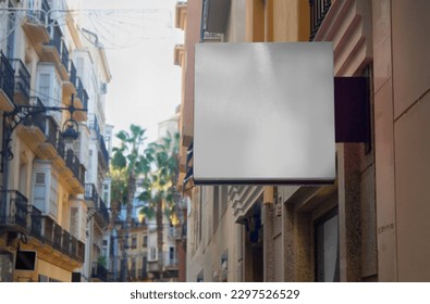 White street advertising panel isolated