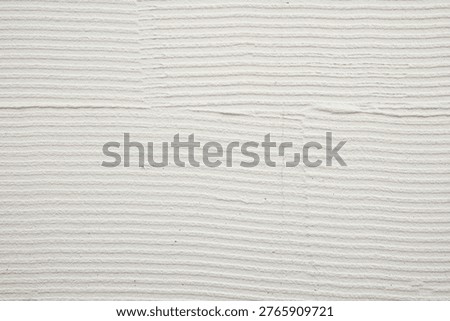 White stucco-style earthen wall texture with a combed finish, rough architectural background material.
