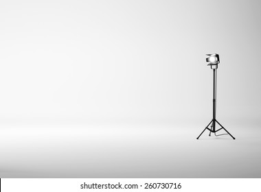 White Studio With Spotlight