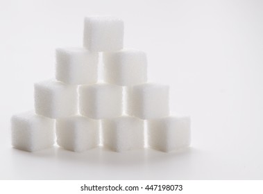 White Sugar Cube Stack Like A Pyramid