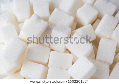 The white sugar cubes background