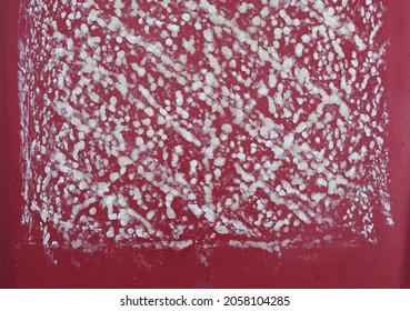 White Surfboard Wax Texture On Maroon Red Surfboard Surface, Creative Surf Culture Background